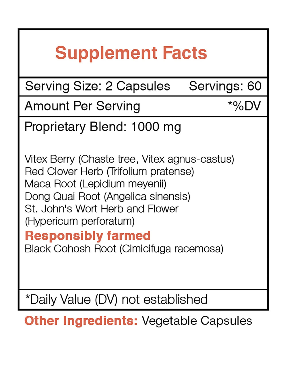 Secrets of the Tribe menopause secret label on bottle emphasizing clean formulation