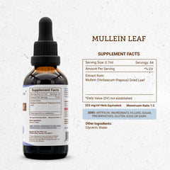 Amber bottle of Secrets of the Tribe mullein tincture on the kitchen counter