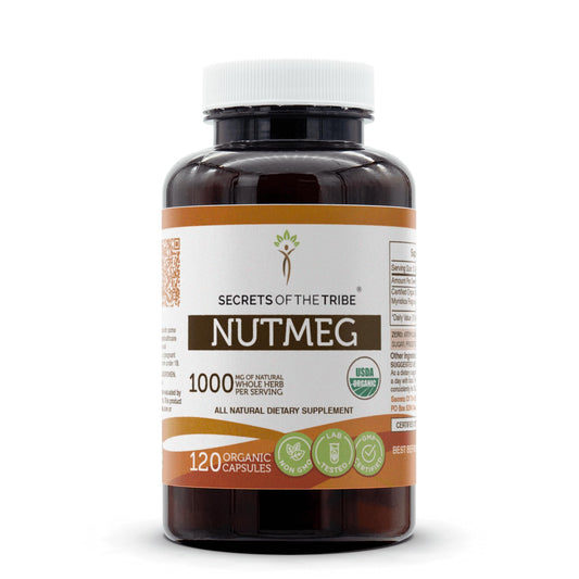 Secrets of the Tribe Nutmeg USDA Organic bottle for daily use