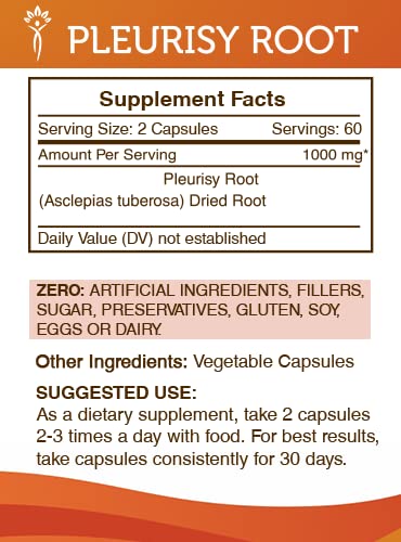 Secrets of the Tribe pleurisy root capsules closeup, shows high-potency vegan capsules.
