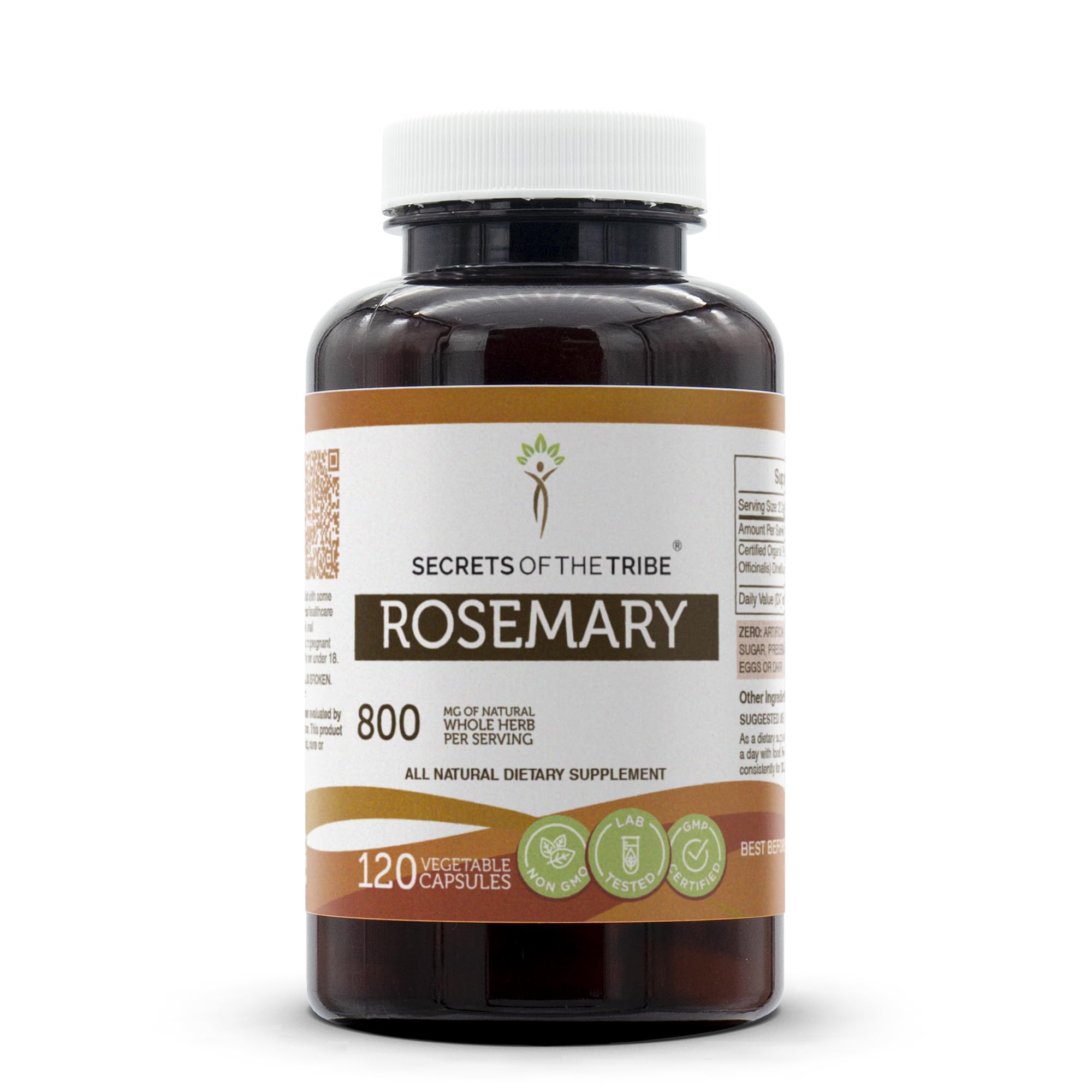 Secrets of the Tribe Rosemary capsules bottle for convenient daily use.
