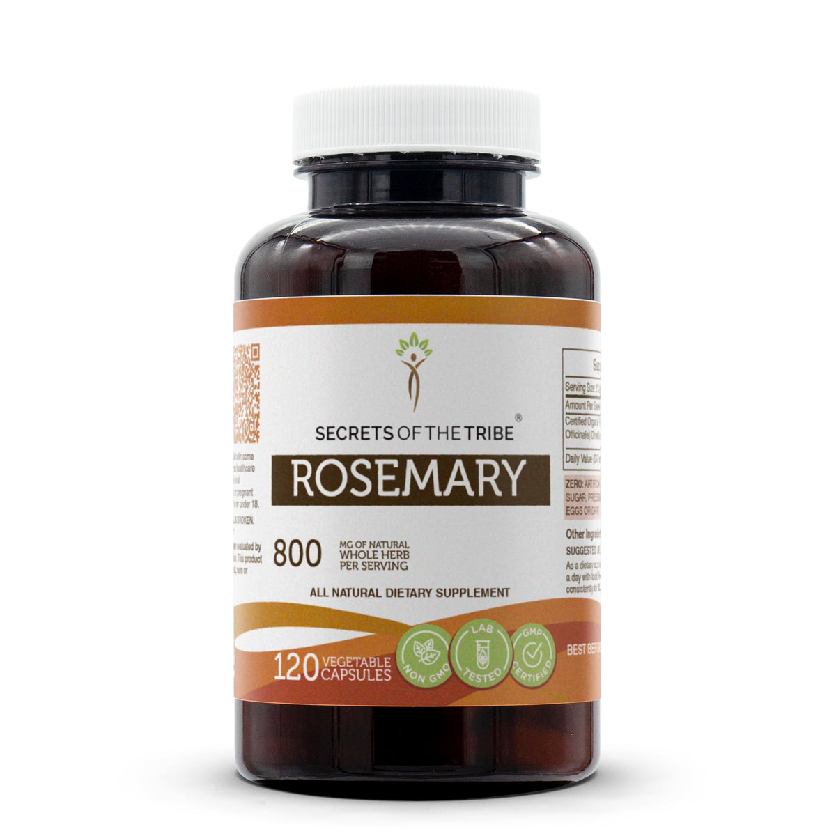Secrets of the Tribe Rosemary capsules bottle for convenient daily use.