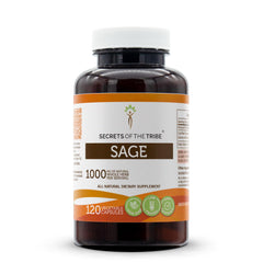 Secrets of the Tribe Sage 120 capsules bottle for daily herbal routine.