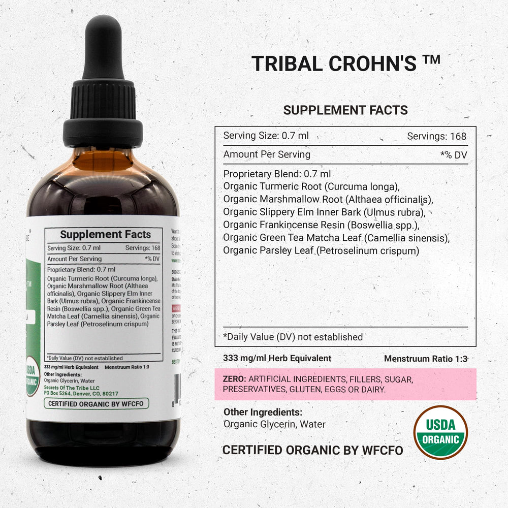 Secrets of the Tribe turmeric root bottle closeup with vibrant color