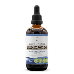 Secrets of the Tribe umckaloabo tincture bottle with alcohol-free extract for daily use