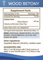 Secrets of the Tribe Wood Betony dried-top tincture packaging