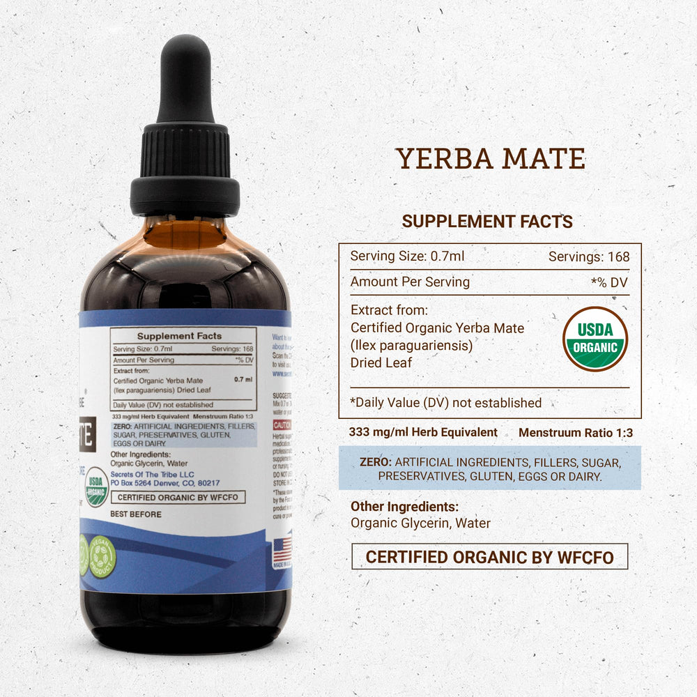 Secrets of the Tribe tincture packaging conveys premium, alcohol-free herbal drops.