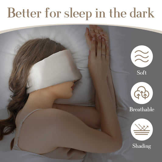 SECZIPE silk sleep mask adjustable band demonstrates secure, customizable fit