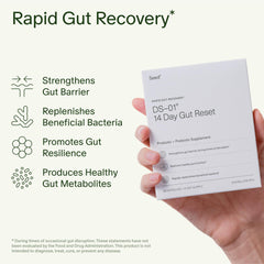 Seed 14 Day Gut Reset capsules close-up showing two daily capsules