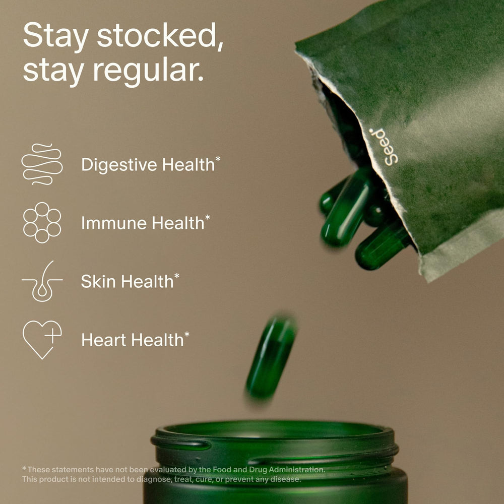 Seed DS-01 capsule close-up viaCap delivery for reliable probiotic reach.