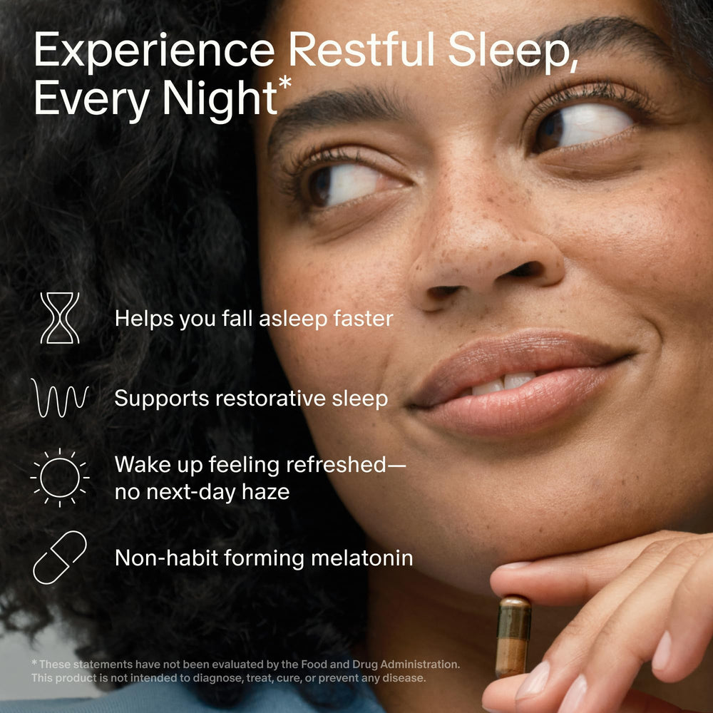Seed PM-02 capsules close-up highlighting non-habit forming sleep support.