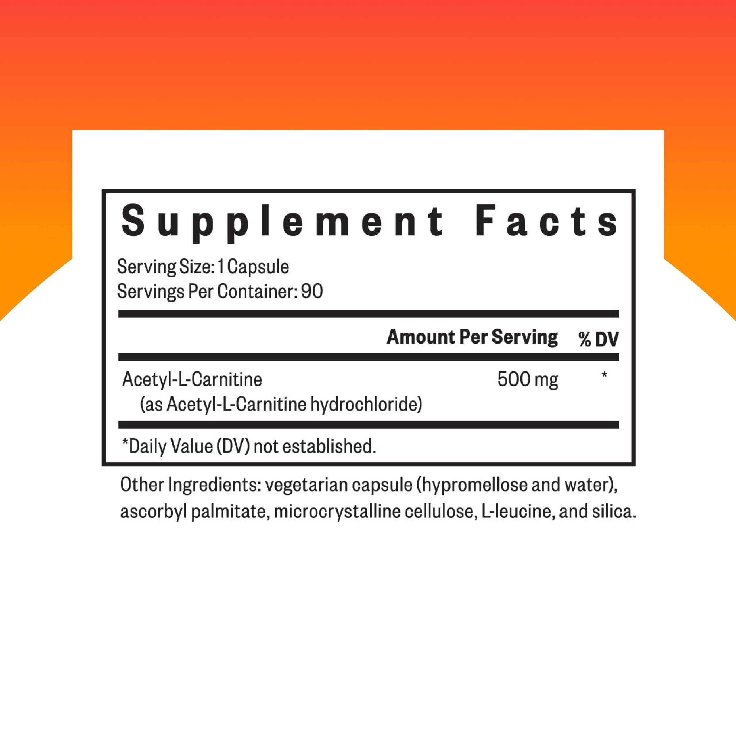 Seeking Health Acetyl-L-Carnitine capsules closeup showing easy-to-swallow form for daily energy support.