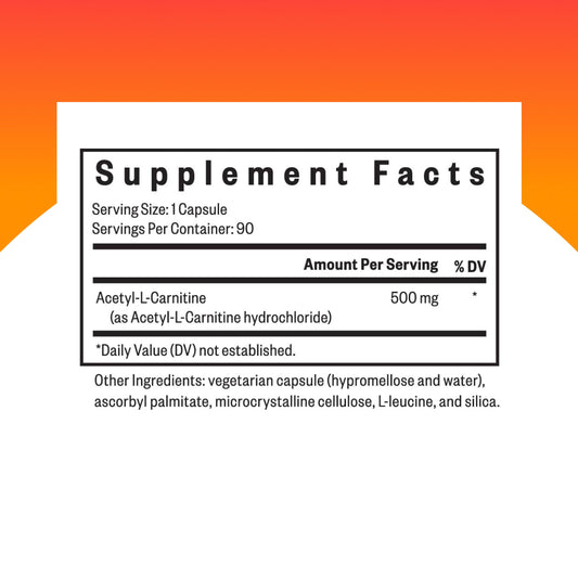 Seeking Health Acetyl-L-Carnitine capsules closeup showing easy-to-swallow form for daily energy support.