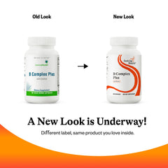 Seeking Health B Complex Plus nutrition label detailing B vitamins.
