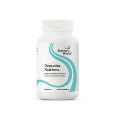 Seeking Health Dopamine Nutrients bottle front may support daily energy and focus.