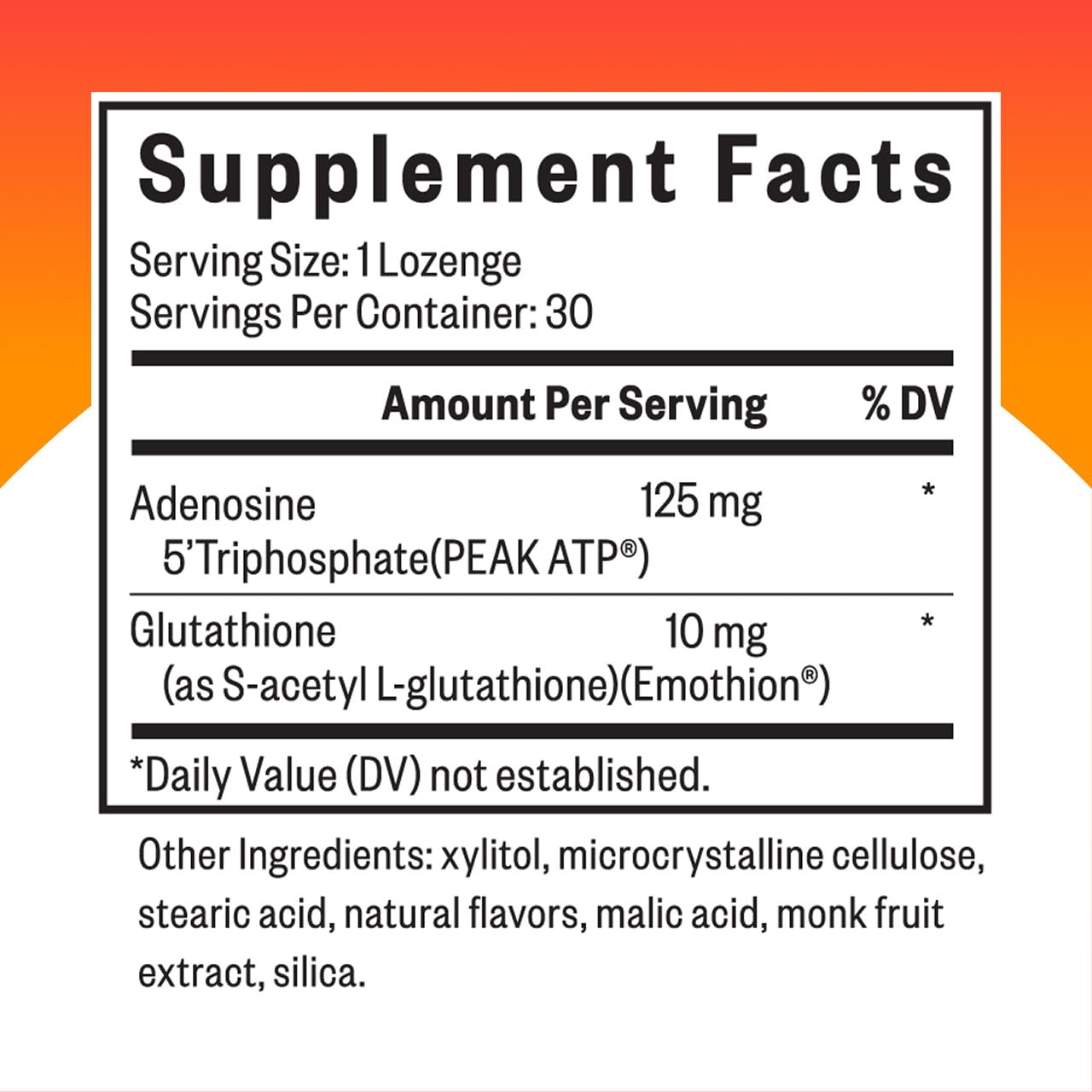 Seeking Health Energy Nutrients label highlights ingredients and purpose for focus.