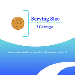 Seeking Health Glutathione Plus lozenge in hand for easy daily use.