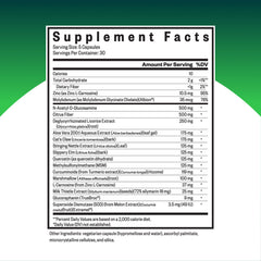Seeking Health Gut Nutrients bottle side view with vegan formula details for digestion support