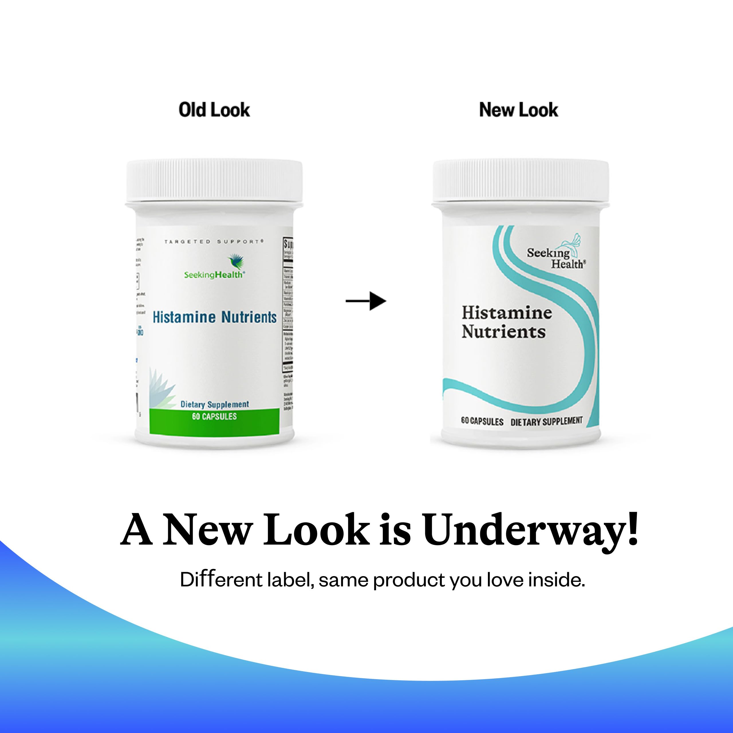 Seeking Health Histamine Nutrients label highlights DAO2 enzyme feature.