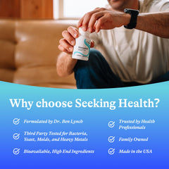 Seeking Health HistaminX packaging shot communicates quality and safety focus