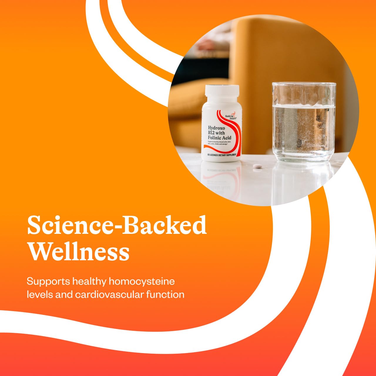 Seeking Health Hydroxo B12 lozenge being dispensed for daily intake