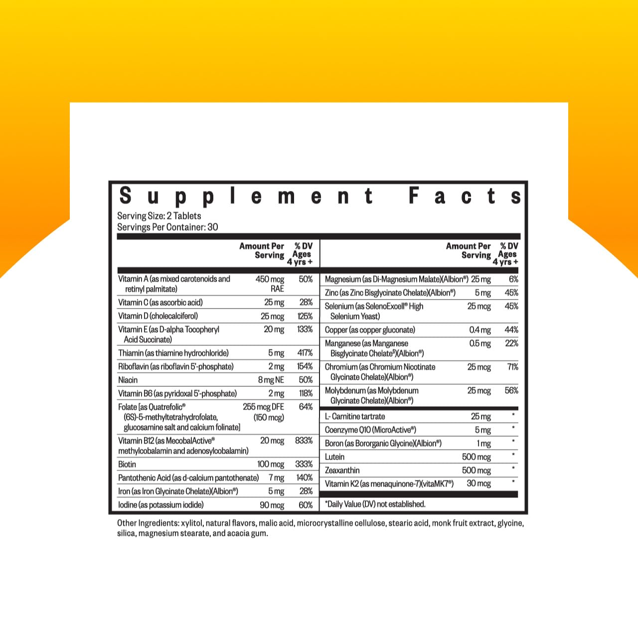 Seeking Health Kids Multivitamin Chewable tablets for daily health support