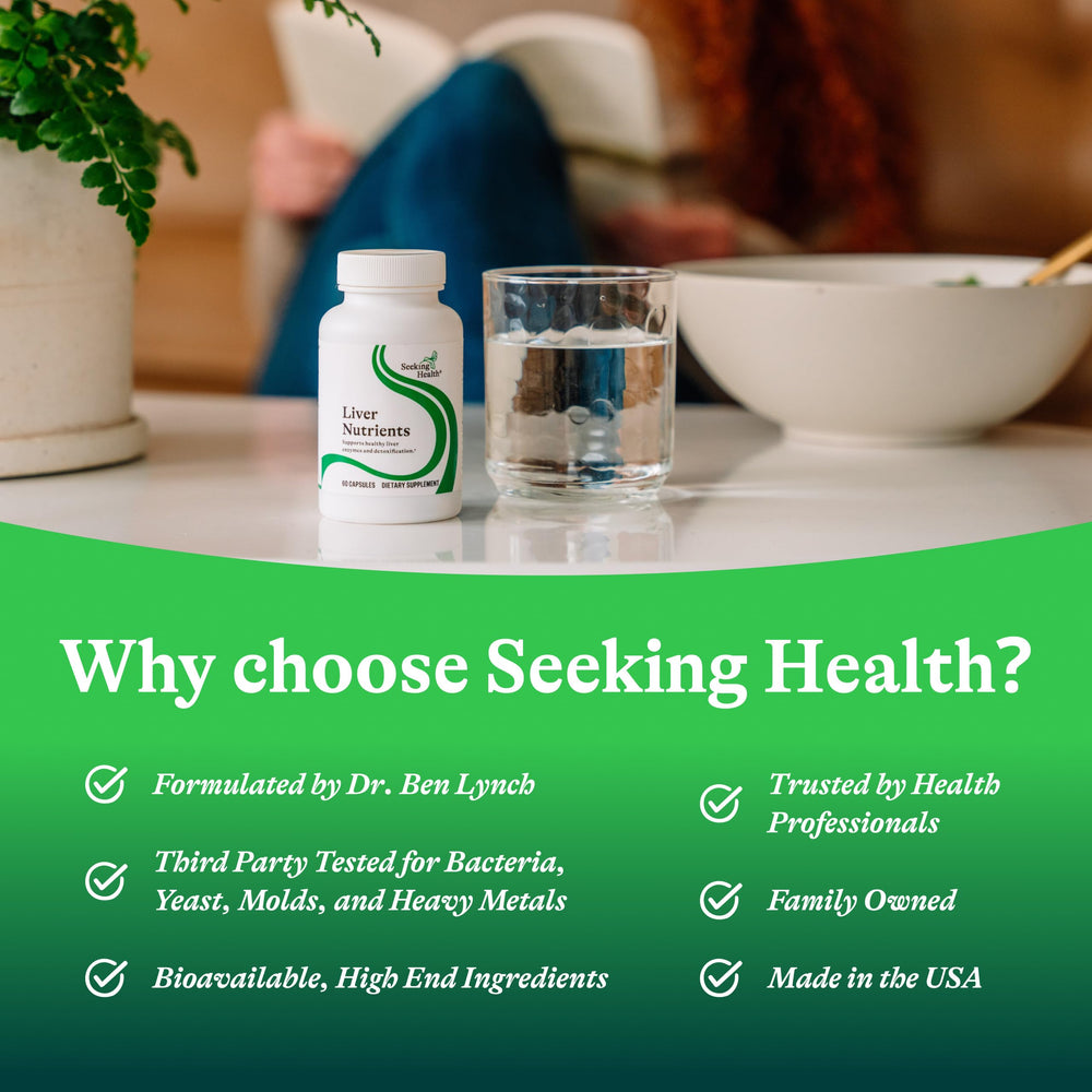 Seeking Health Liver Nutrients glass of water for daily use