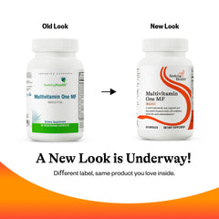 Seeking Health Multivitamin One MF vegetarian capsules image highlights methyl-free design