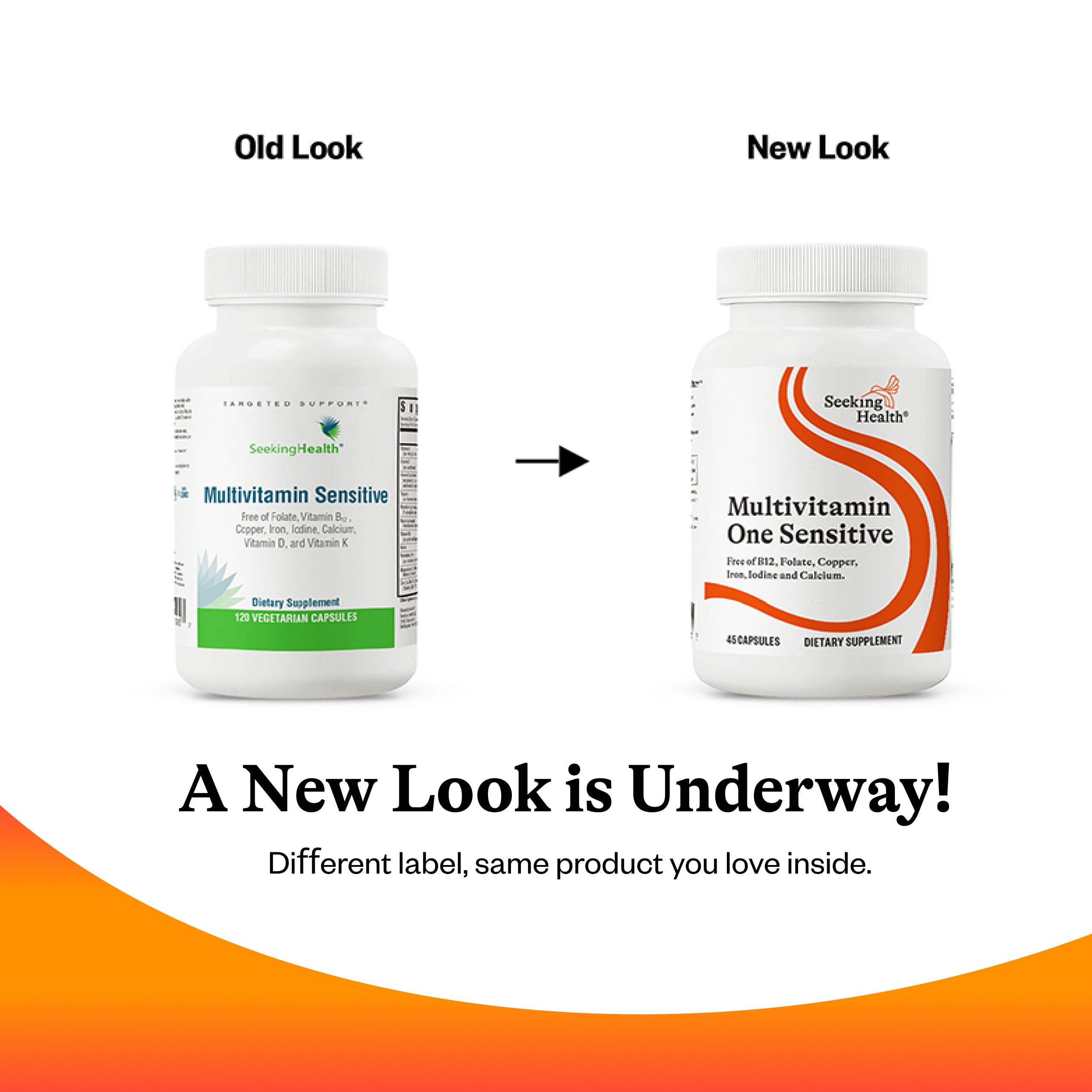 Seeking Health Multivitamin One Sensitive free-from icons reassure allergen safety.