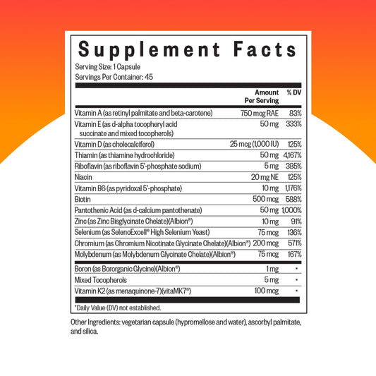Seeking Health Multivitamin One Sensitive packaging highlights one-a-day convenience.