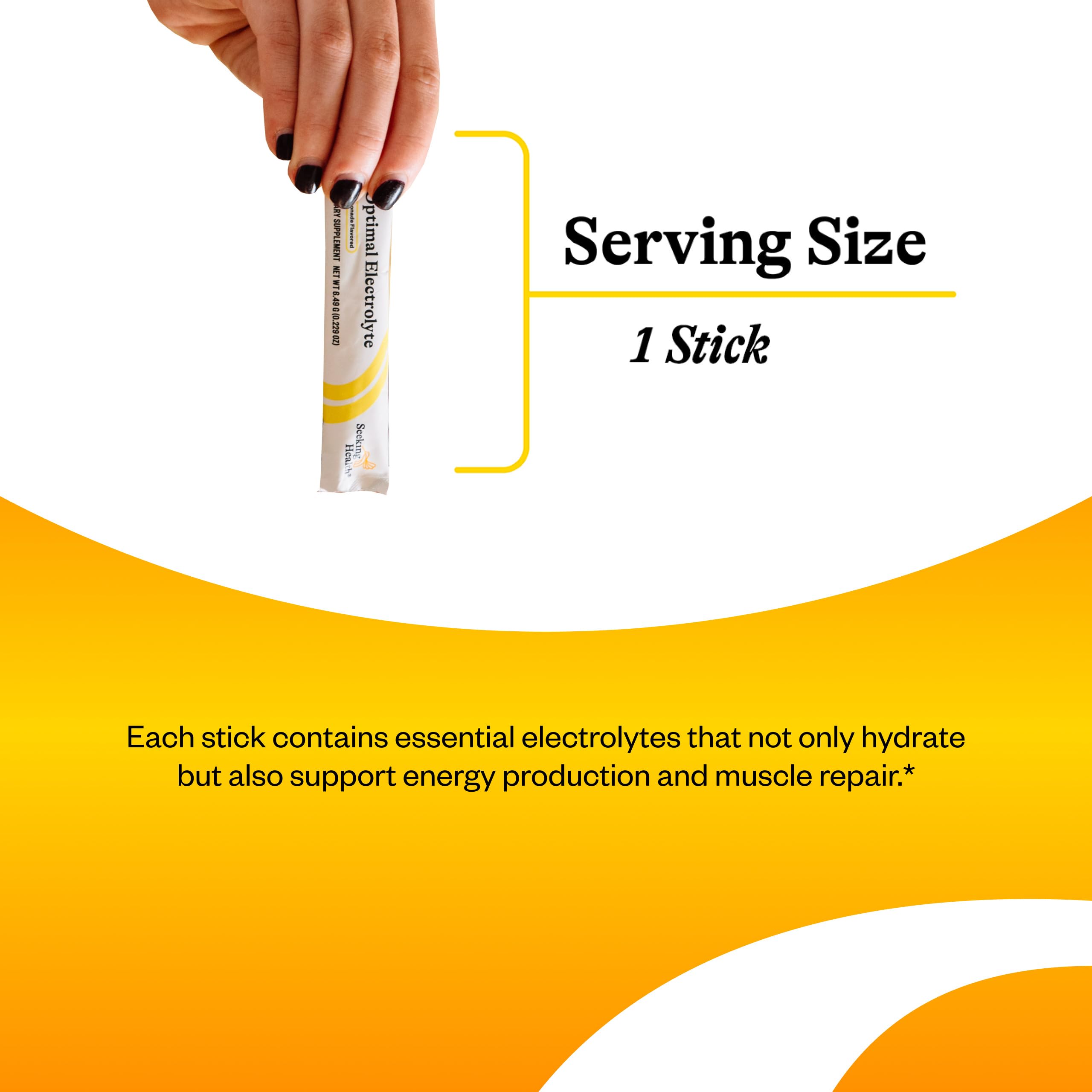 Seeking Health Optimal Electrolyte Sticks dissolving in water highlights easy post-workout hydration.