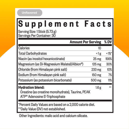 Seeking Health Optimal Electrolyte Sticks open pack ready to mix for on-the-go hydration.