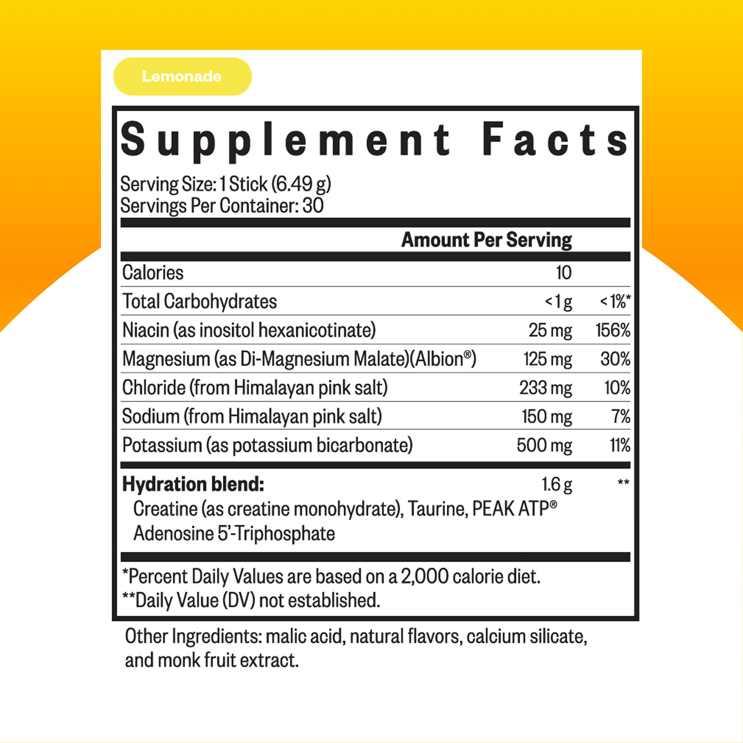 Seeking Health Optimal Electrolyte Sticks powder in glass demonstrates quick hydration mix.