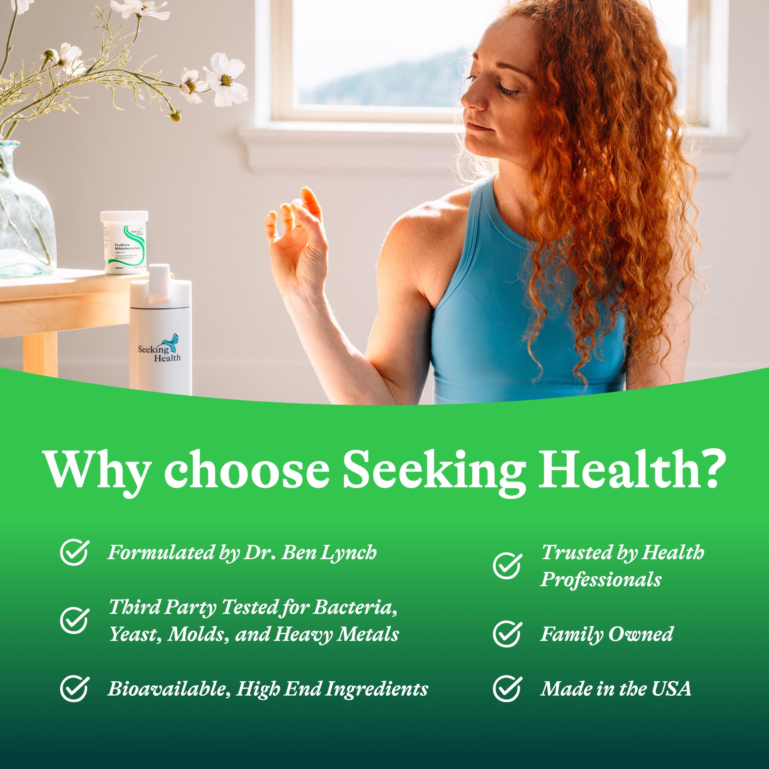 Seeking Health ProBiota 60-capsule bottle designed for simple daily routine