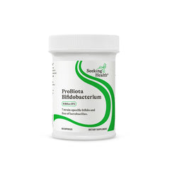 Seeking Health ProBiota bottle front highlights probiotic gut support for daily balance