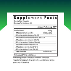 Seeking Health ProBiota bifidobacterium capsules closeup shows pure bifidobacteria