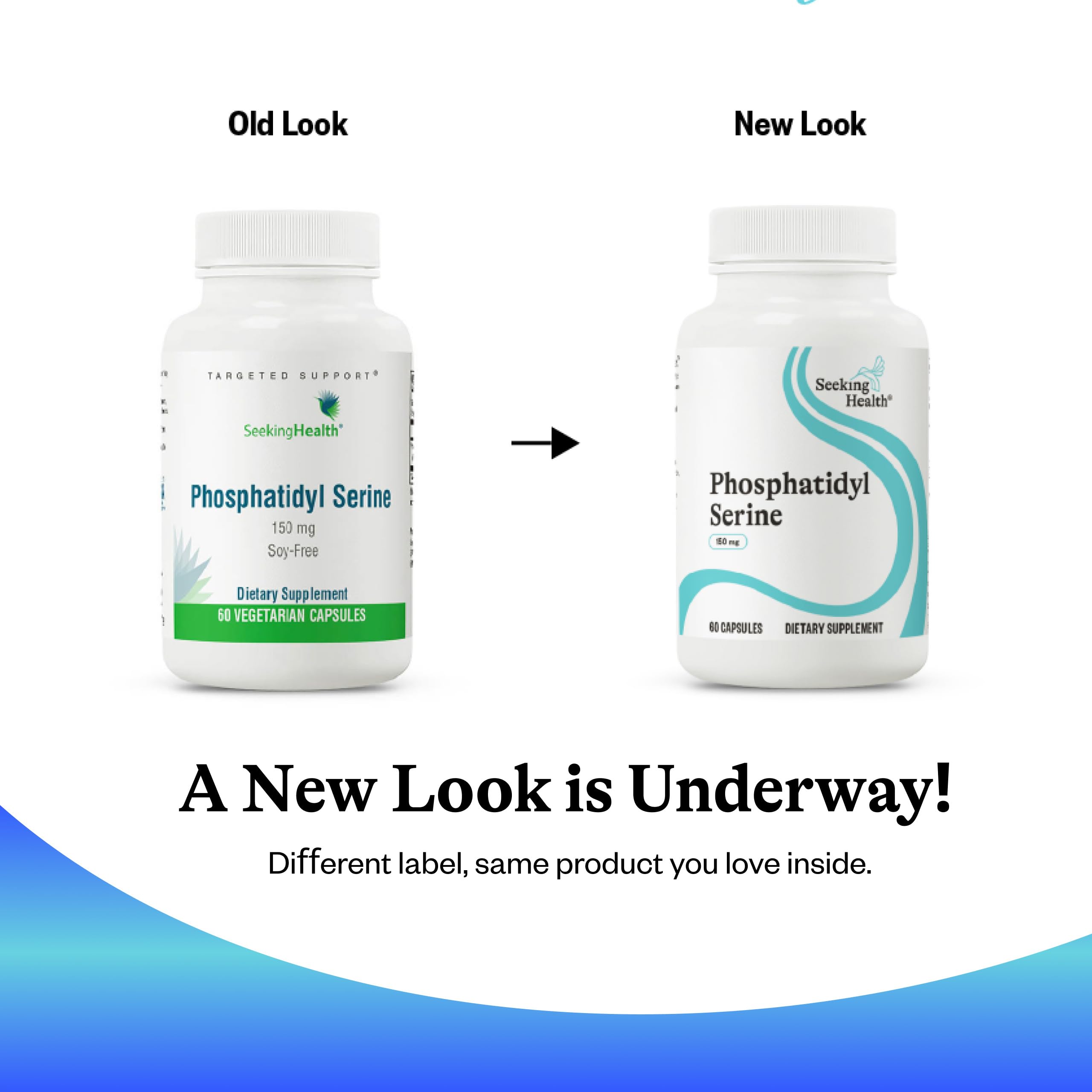 Seeking Health PS ingredient list shows transparent sunflower-based phosphatidylserine