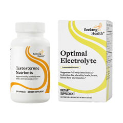 Seeking Health Testosterone Nutrients balanced wellness scene promoting motivation and daily resilience