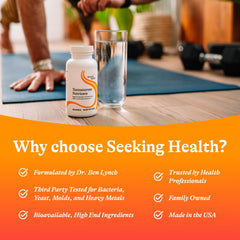 Seeking Health Testosterone Nutrients packaging quality closed box emphasizes safety and purity