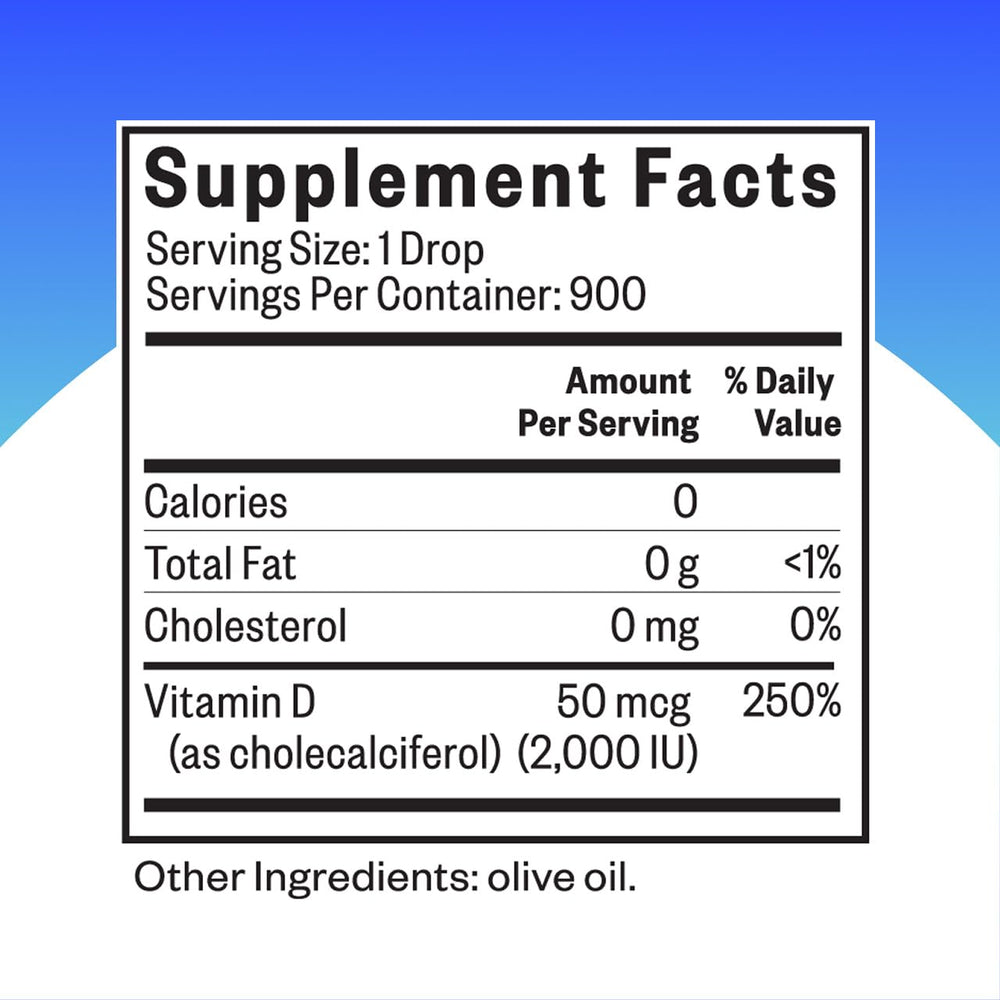 Seeking Health Vitamin D3 Drops dropper dispensing a dose for easy daily use.