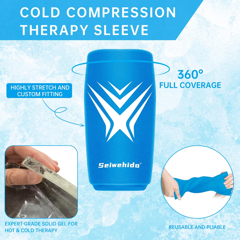 SEIWEHIDO soft gel knee ice pack stays flexible when frozen for comfortable use.