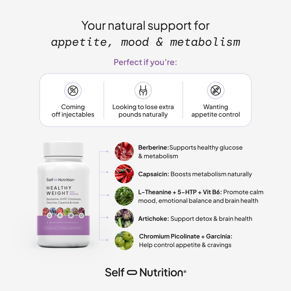 Self Nutrition berberine HCL ingredient highlights metabolism support