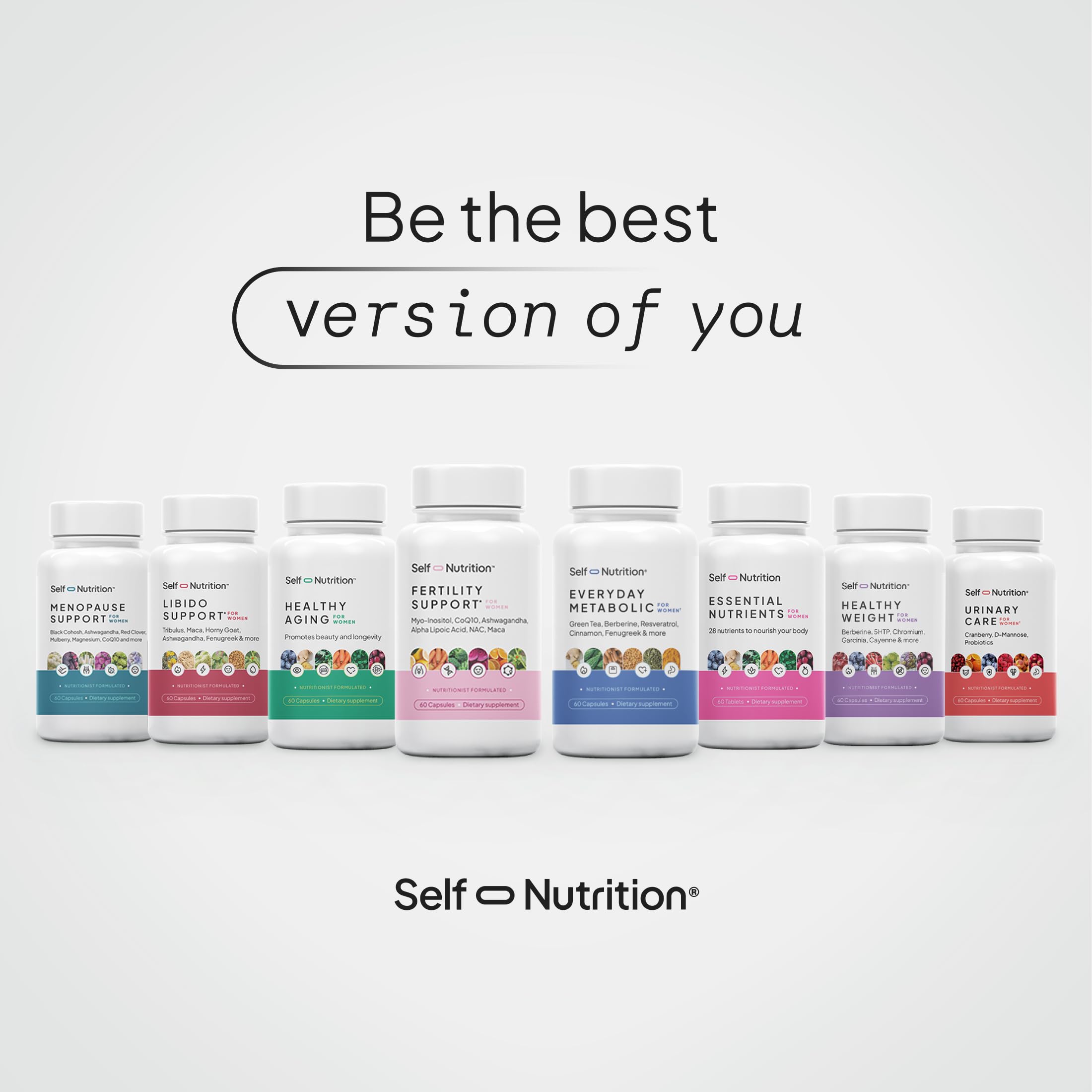 Self Nutrition Fertility Support ovulation chart graphic implying cycle balance.