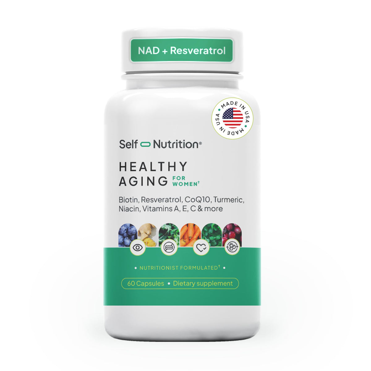 Self Nutrition Healthy Aging Women’s Supplement bottle for daily vitality support