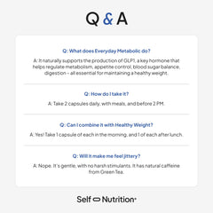 SELF NUTRITION Clear label close-up shows women-focused formula.