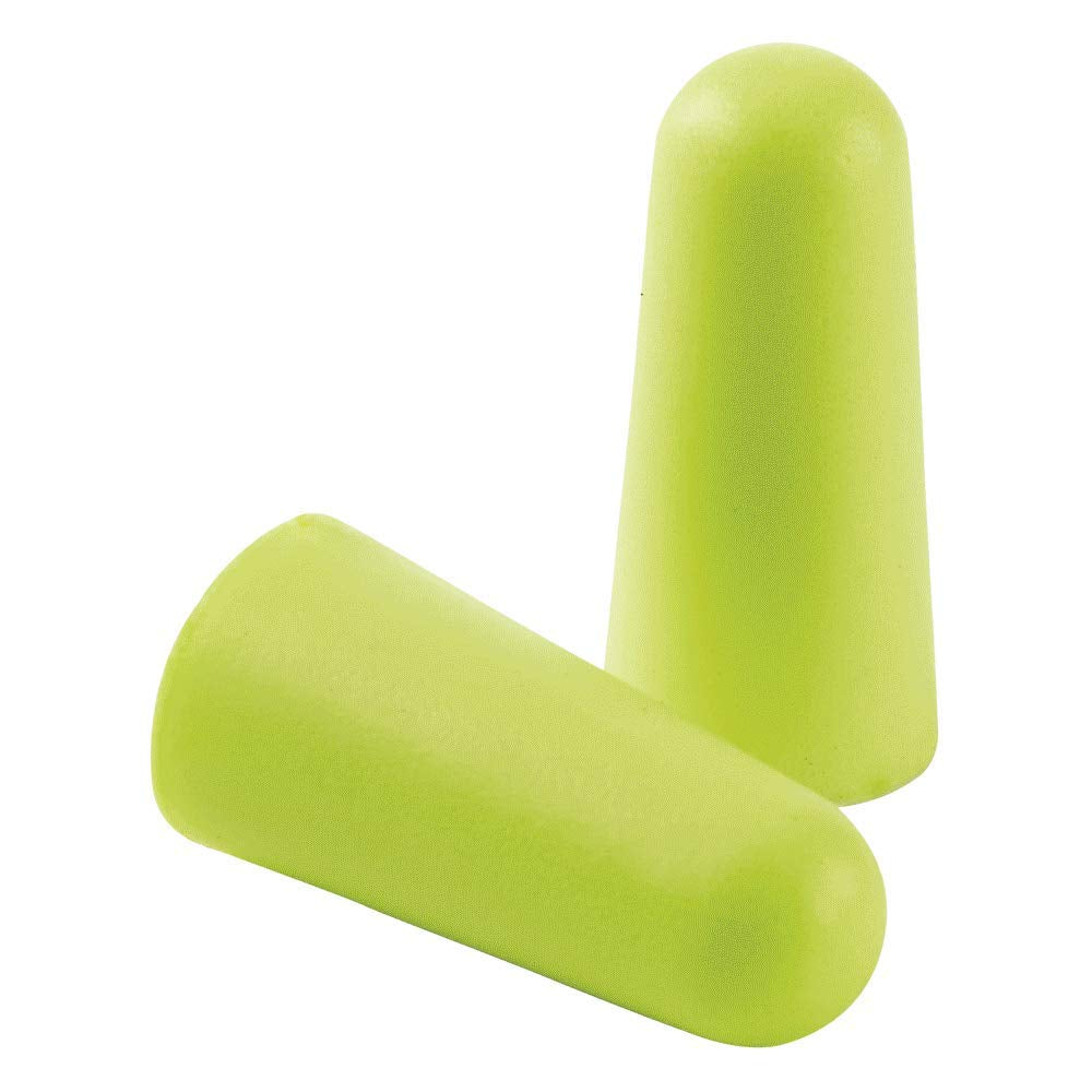Sellstrom foam ear plugs close-up shows soft polyurethane for comfort.