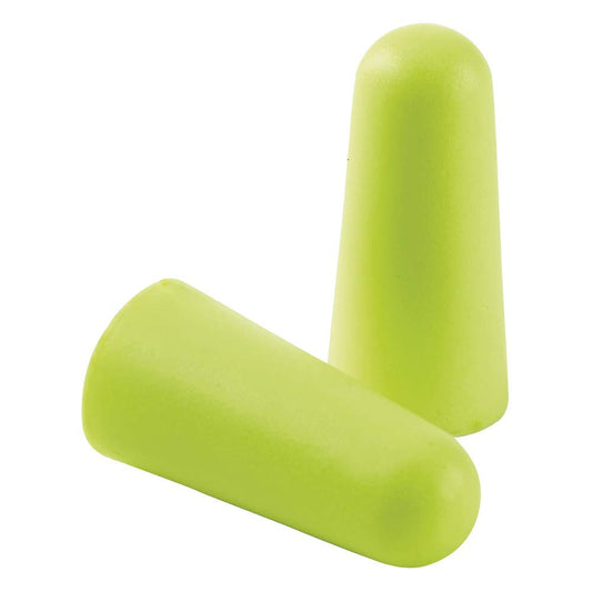 Sellstrom foam ear plugs in dispenser box for hygiene, portability, and noise protection.