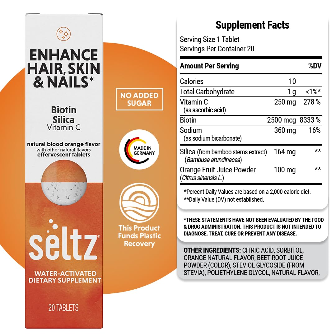 Seltz Enhance tablets in hand illustrating convenient daily use
