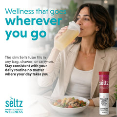 Seltz clear label with nutrition facts visible, supporting ingredient transparency benefit