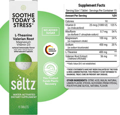 Six-pack of Seltz lemon-flavored tablets ready for daily supplementation